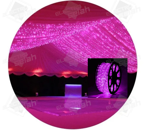 Rollo de 10m de Luz Led Rosa o Violeta para Decoración de Fiestas y Eventos