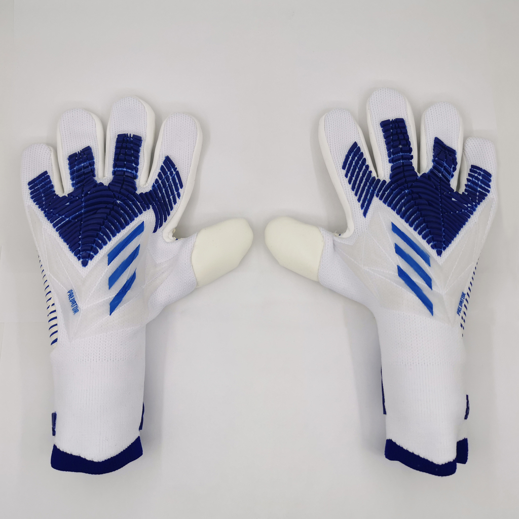 Luva de Goleiro Adidas Predator Edge Branco+Azul | Farda de Boleiro