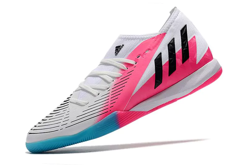 Chuteira Futsal Adidas Predator Edge.3 Branca, Rosa e Azul