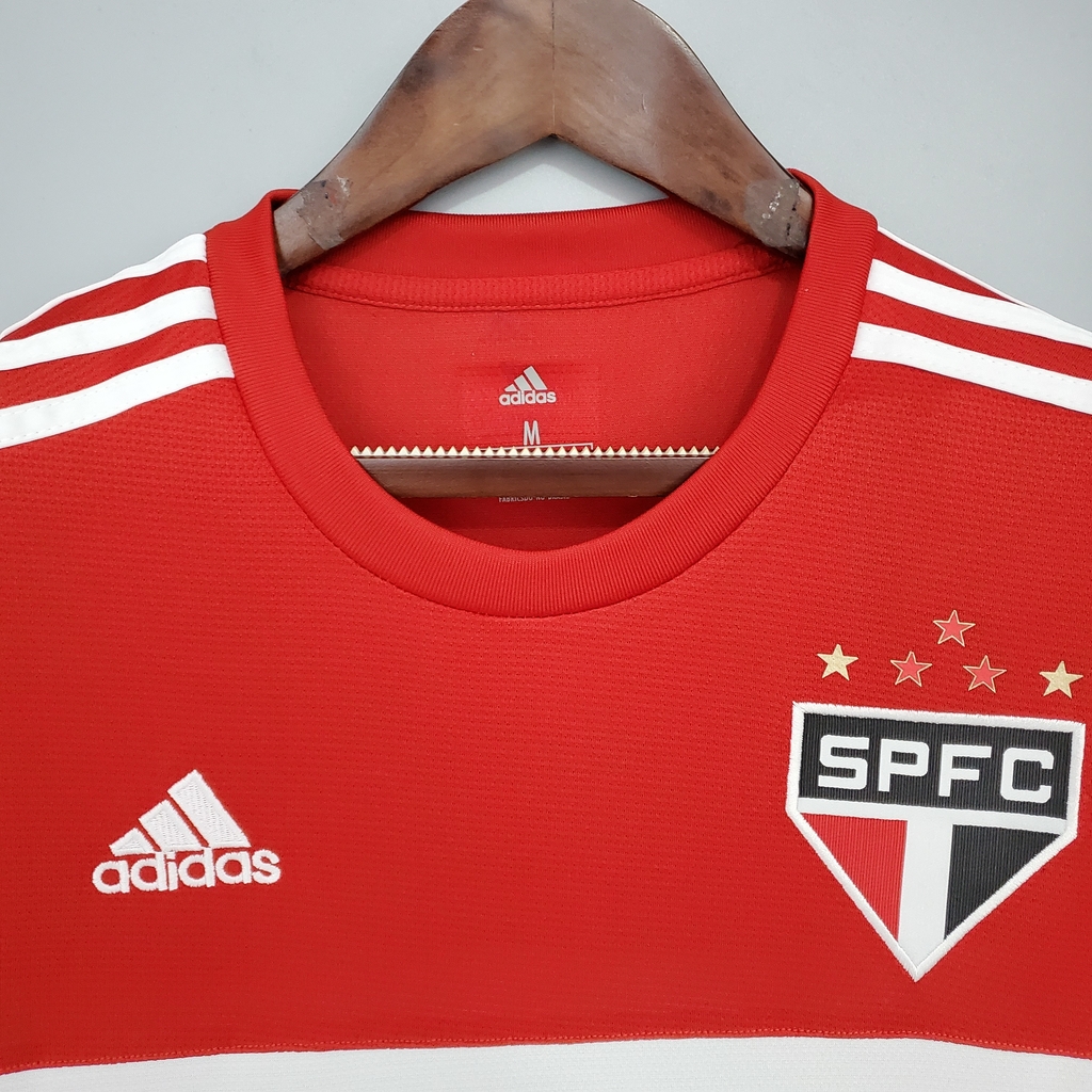 Camisa São Paulo III 21/22 Torcedor Adidas Masculina - Vermelho + Preto