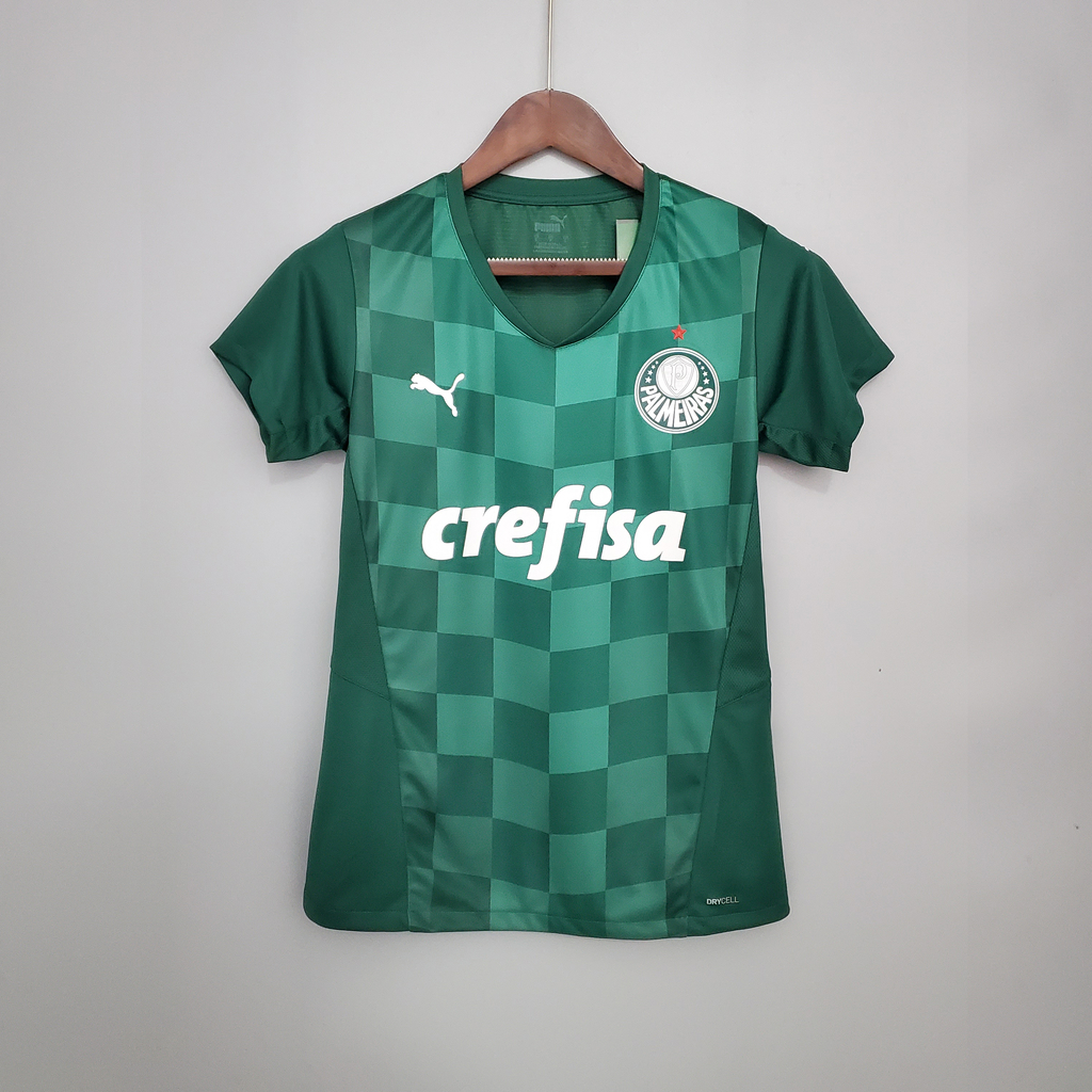 Camisa Palmeiras I 21/22 Torcedor Puma Feminina - Verde Escuro