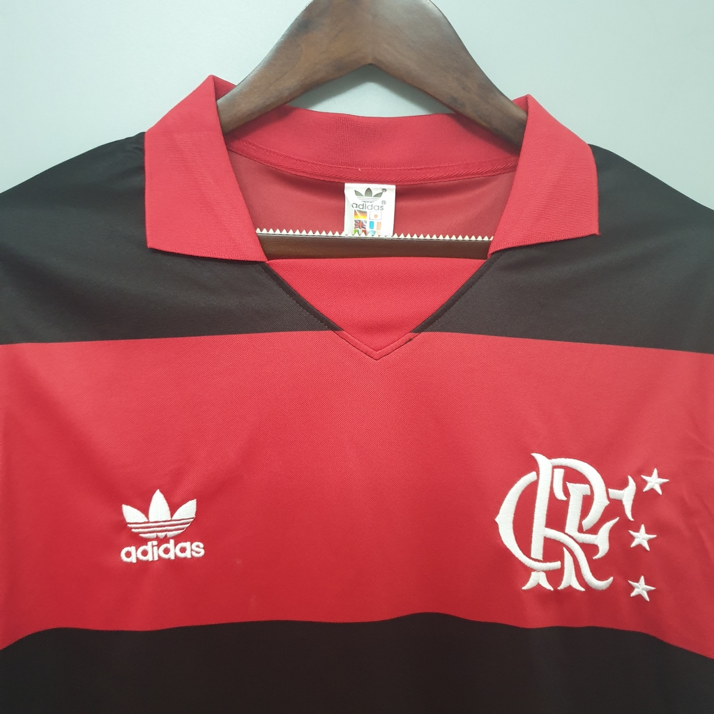 Camisa Flamengo Retrô 1982 - Adidas- Vermelha e Preta