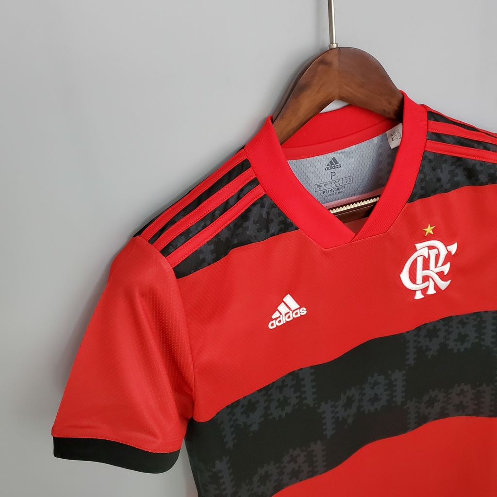 Camisa Flamengo I Torcedor Adidas Feminina - Vermelho + Preto