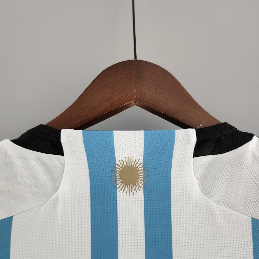 Camisa Argentina Home 22/23 Torcedor Adidas Masculina - Branca e Azul