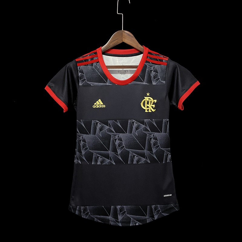 Camisa Flamengo III 21/22 Torcedor Adidas Feminina - Preta