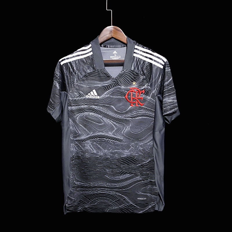 Camisa de Goleiro Flamengo II 21/22 Torcedor Adidas Masculina - Preto