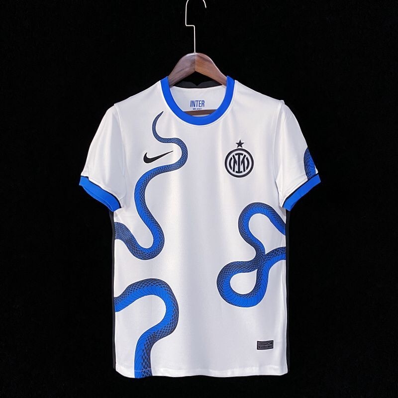 Camisa Inter de Milão Away 21/22 Torcedor Nike Masculina - Branca, Azul e  Preta