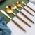 Faqueiro Aço Inox Moderno Dourado ou Prata | 25 peças na internet