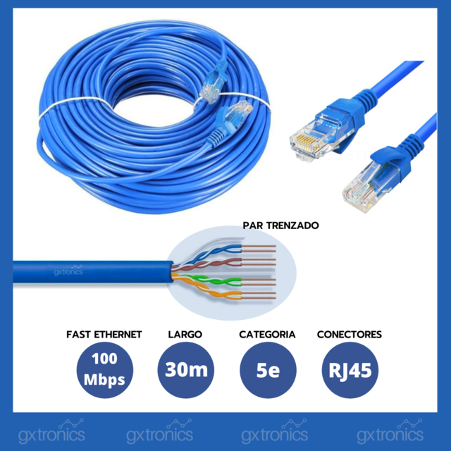 Categoría 5E Conector largo UTP para ordenadores Cable Ethernet LAN 30  metros de red RJ45 Precio al por mayor MEJOR precio garantizado Seguro de  calidad edenredpay.com.br