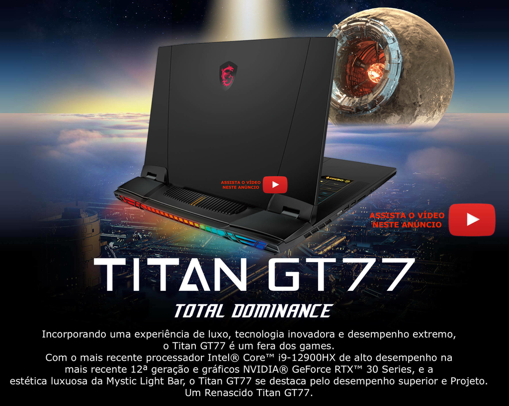 MSI 17.3" GT77 Titan Gaming Laptop l 16 Cores CPU l Meta Universe Ready ...