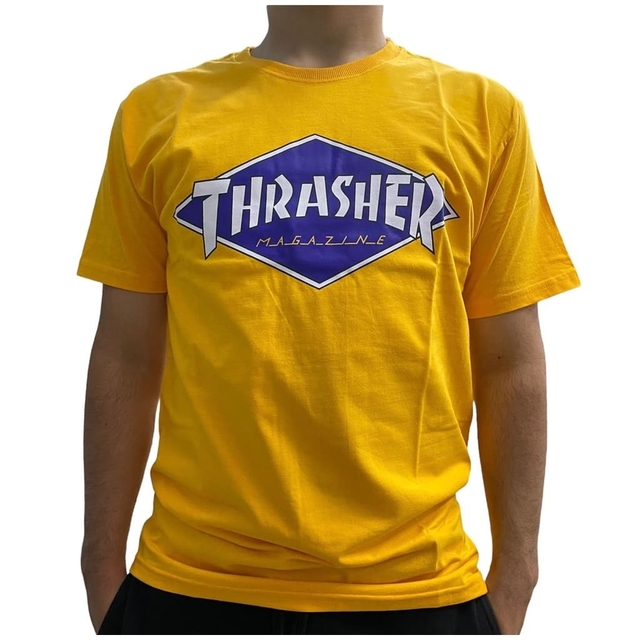 Camiseta Thrasher Diamond Logo Amarela