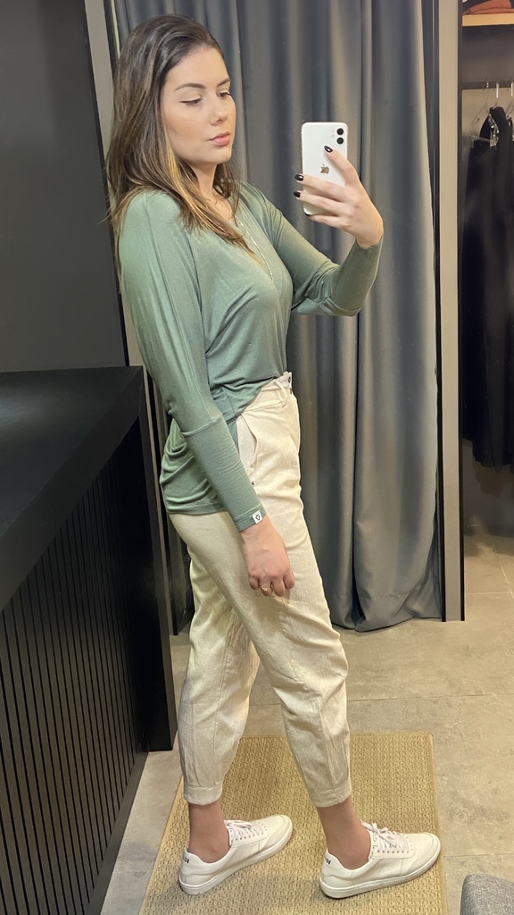 blusa manga morcego longa