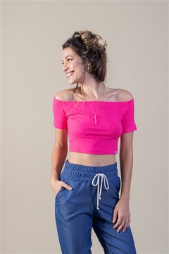 CROPPED OMBRO A OMBRO - ROSA PINK