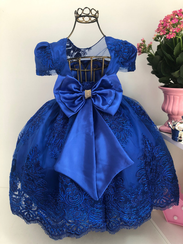 VESTIDO INFANTIL AZUL MARINHO RENDA REALEZA CINTO STRASS VESTIDO INFANTIL AZUL MARINHO RENDA REALEZA CINTO STRASS