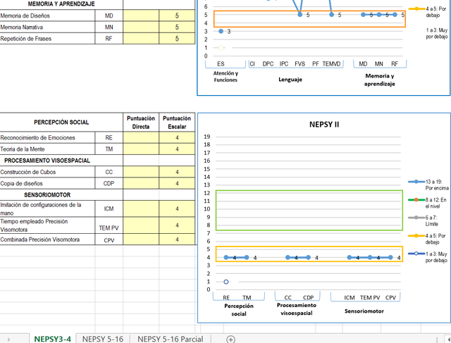 Nepsy II - Batería Neuropsicológica Infantil Corrección con Software