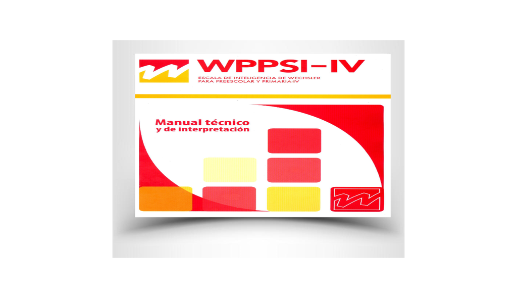 Wppsi Iv Escala De Inteligencia De Wechsler Para Preescolar Corrección