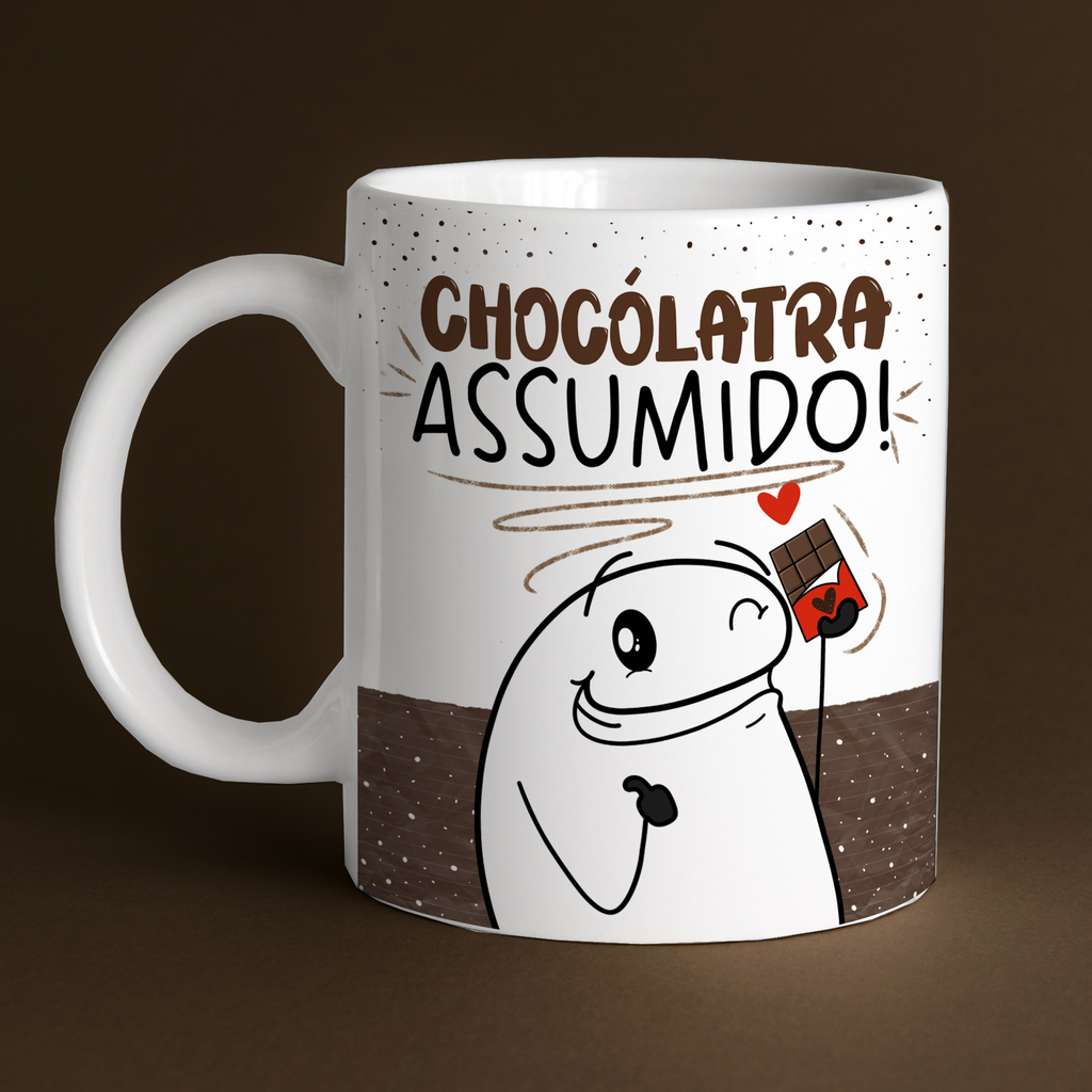 Caneca Flork Criativa Chocólatra Assumida! Presente Fofo use canecas