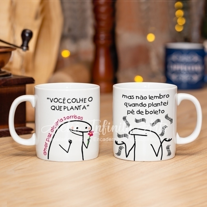 Caneca Divertida Frases Amor Meme Flork