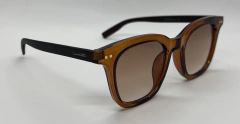 Óculos Acrilico Marrom Hastes de Bambu Quadrado - comprar online