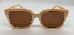 Óculos Quadrado Bambu Marfim