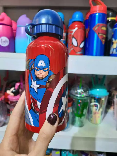 Botella de aluminio Cresko 400 ml Avengers