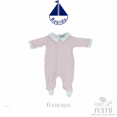 Mameluco rosa con cuello blanco 0 meses Babidu