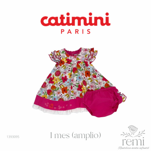 Jupe Catimini à Fleurs Multicolores - Taille 2 Ans - Évasée - Occasion En Parfait État