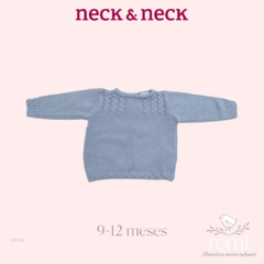 Suéter de punto azul 9-12 meses Neck & Neck - comprar en línea