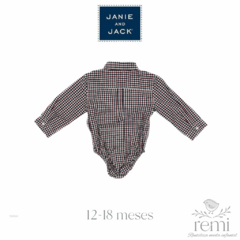 Camisa body cuadros color vino y azul marino 12-18 meses Janie and Jack - comprar en línea