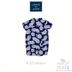 Mono azul con flores blancas 6-12 meses Janie and Jack - comprar en línea