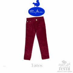 Set de 2 pantalones de pana color vino y azul 3 años Patricia Mendiluce - comprar en línea