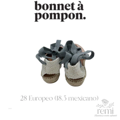 Alpargatas rosas con agujetas grises y detalles beige 28 Europeo (18.5 mexicano) Bonnet a Pompon en internet