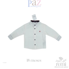 Conjunto 2 piezas camisa blanca y peto rojo de pana 18 meses Paz Rodríguez en internet