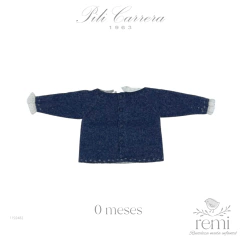Blusa puntos azules y suéter azul conejo 0 meses Pili Carrera - comprar en línea