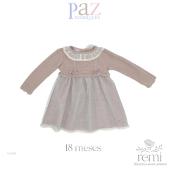 Vestido combinado rosa 18 meses Paz Rodríguez