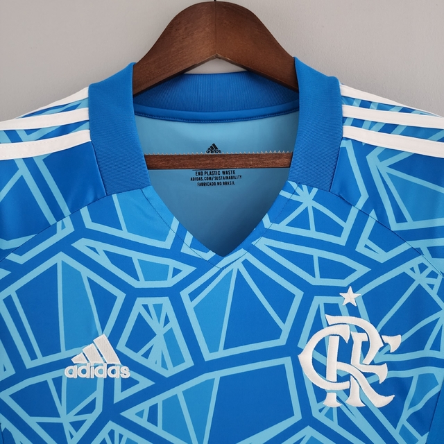 Camisa Flamengo 22/23 Goleiro Adidas Masculina - Azul