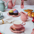 Xícara de chá com pires 200ml Fancy porcelana rosê 17747 Wolff - loja online