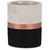 Vaso cachepot preto e cobre em cimento 9x10,5cm 7697 Mart