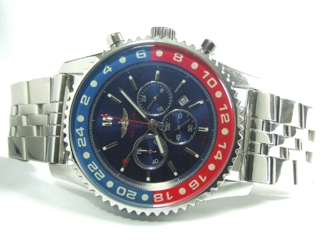 Relógio Breitling 1884 Chonographe Certifie Chronometre Azul Vermelho