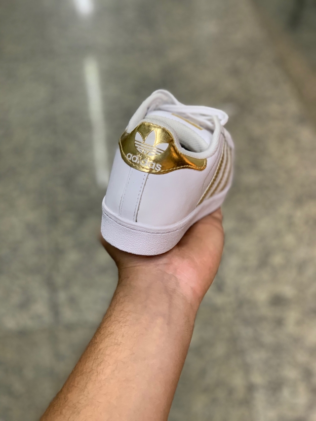 superstar branco dourado