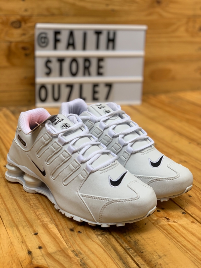 nike shox nz branco e preto