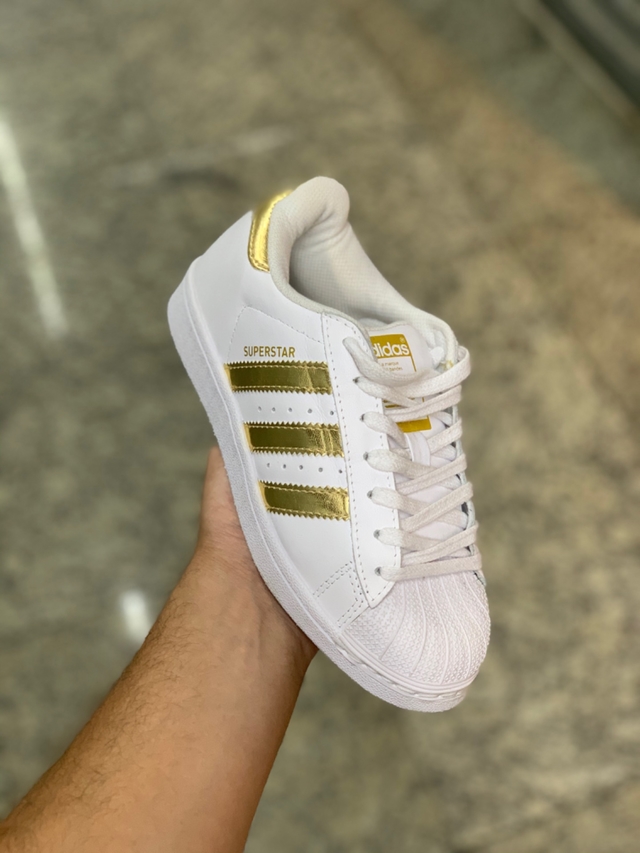 superstar branco dourado