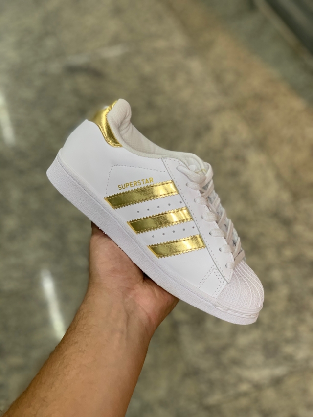 superstar branco dourado
