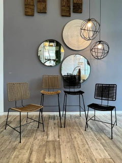 Silla Hierro Negro y Soga Negro - tienda online