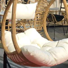 Sillón Colgante Hamaca De Pie Malé Marrón Alm. Beige - comprar online