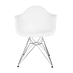 Sillón Eames Blanco Pata Cromo en internet