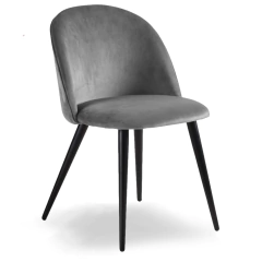 Silla Traviata Pana Gris Oscuro Pata Negra - tienda online
