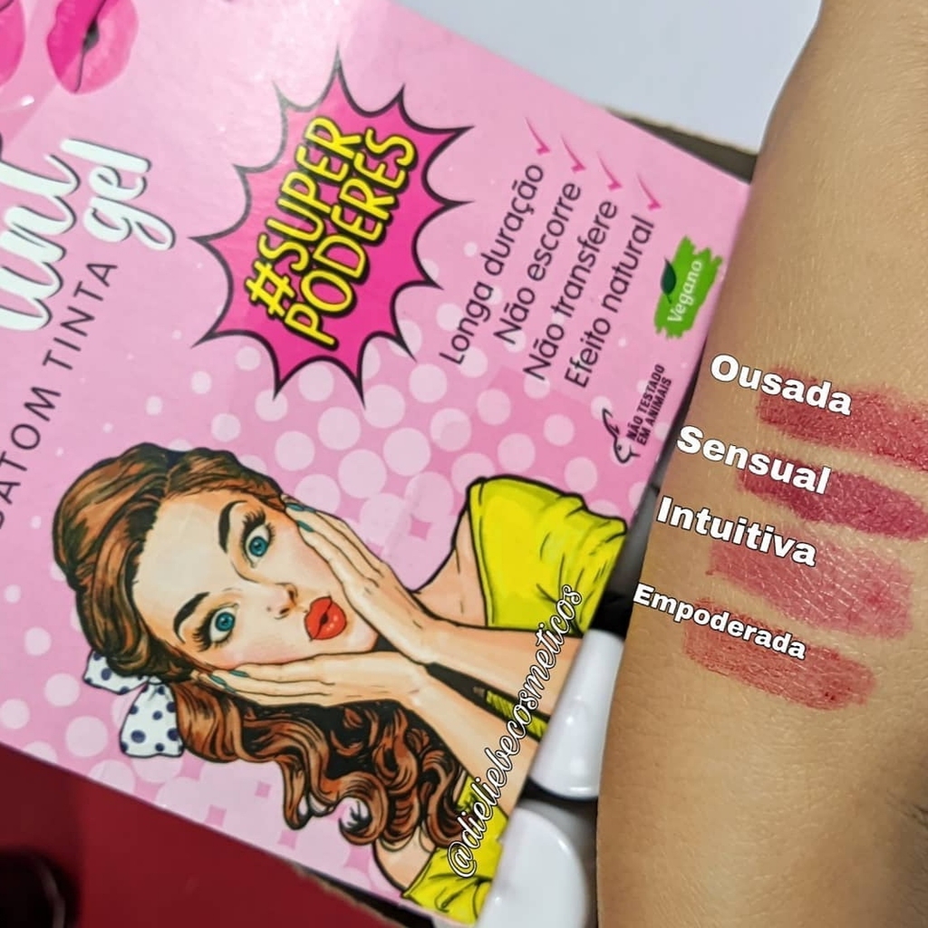 Lip tint em gel Super Poderes dieLiebe Cosméticos