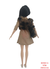 Vestido Bege com Colete Marrom Barbie - loja online