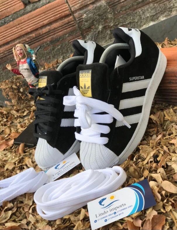 tenis adidas camurça preto